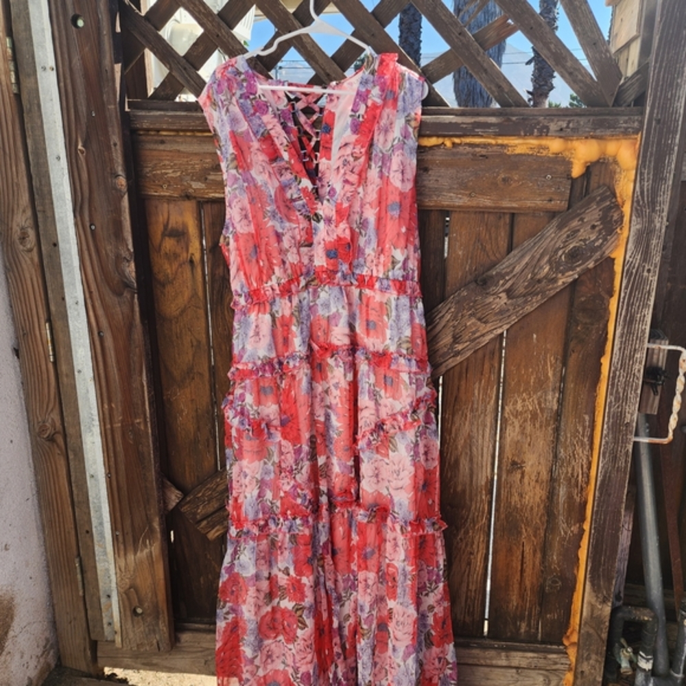 Vibrant Floral Maxi Dress